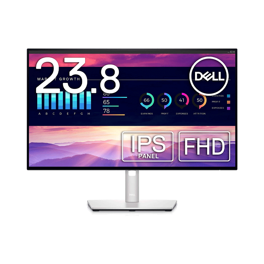 Màn hình Dell U2722D (27  inch/QHD/IPS/60Hz/8ms/350nits/HDMI+DP+USBC+USB+Audio)
