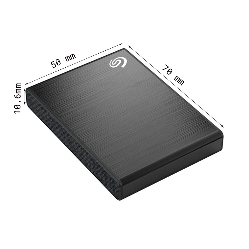 Ổ cứng gắn ngoài SSD 1TB USB-C + Rescue 2.5 inch Seagate One Touch Đen - STKG1000400
