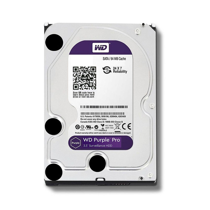 Ổ cứng HDD WD Purple Pro 8TB 3.5 inch, 7200RPM,SATA, 256MB Cache (WD8001PURP)
