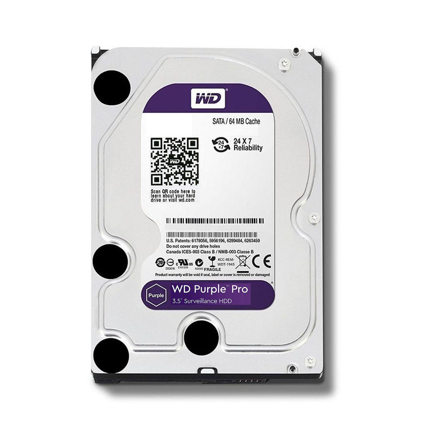 Ổ cứng HDD WD Purple Pro 10TB 3.5 inch, 7200RPM,SATA, 256MB Cache (WD101PURP)