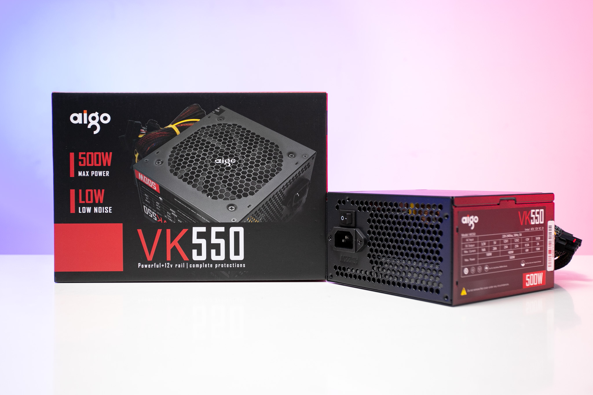 Nguồn máy tính AIGO VK550 - 500W (Màu Đen)	