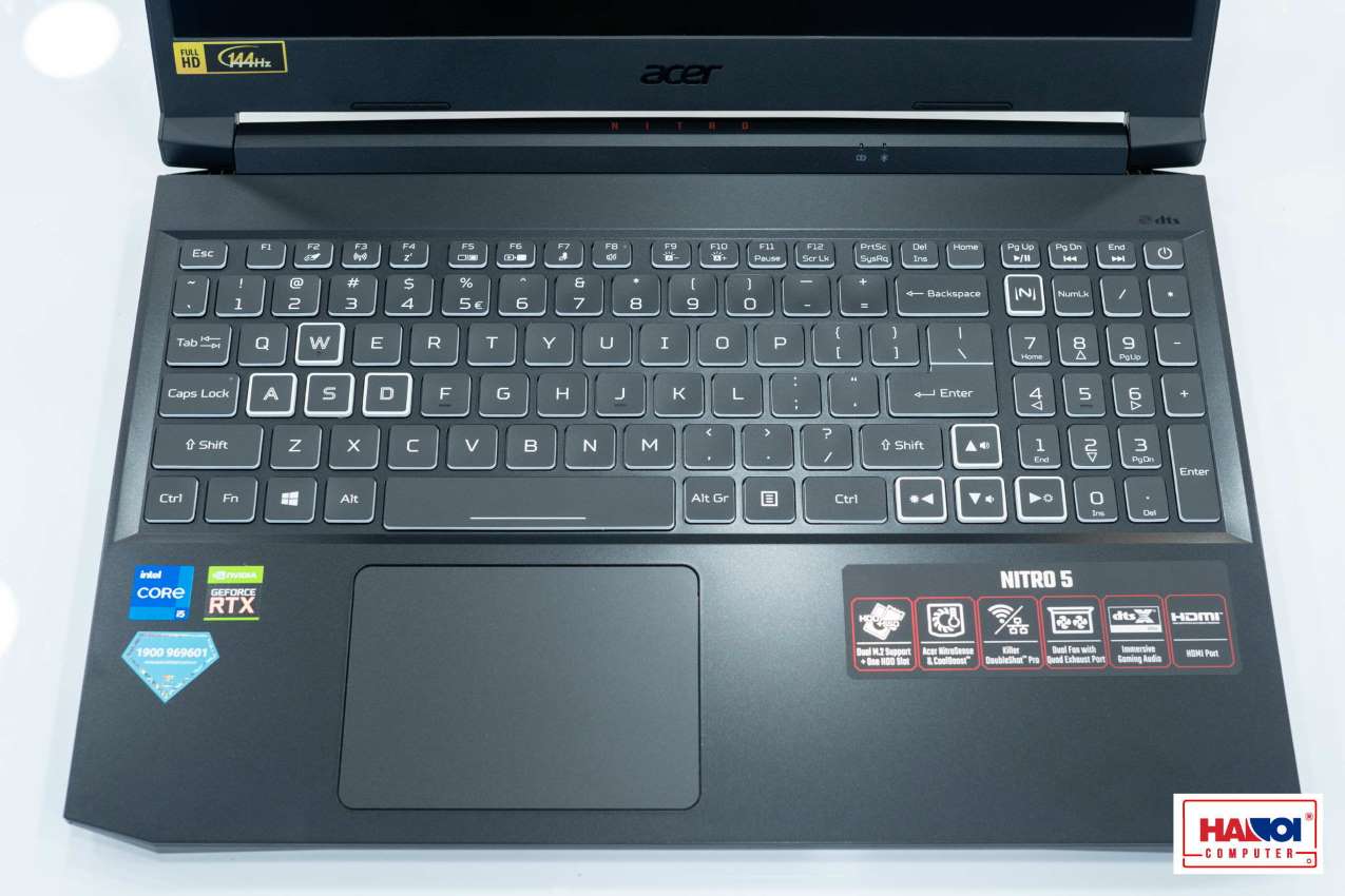 Laptop Acer Gaming Nitro 5 Eagle AN515-57-54MV (NH.QENSV.003) (i5 11400H/8GB Ram/512GB SSD/RTX3050 4G/15.6 inch FHD 144Hz/Win 11 mới nhất/Đen)