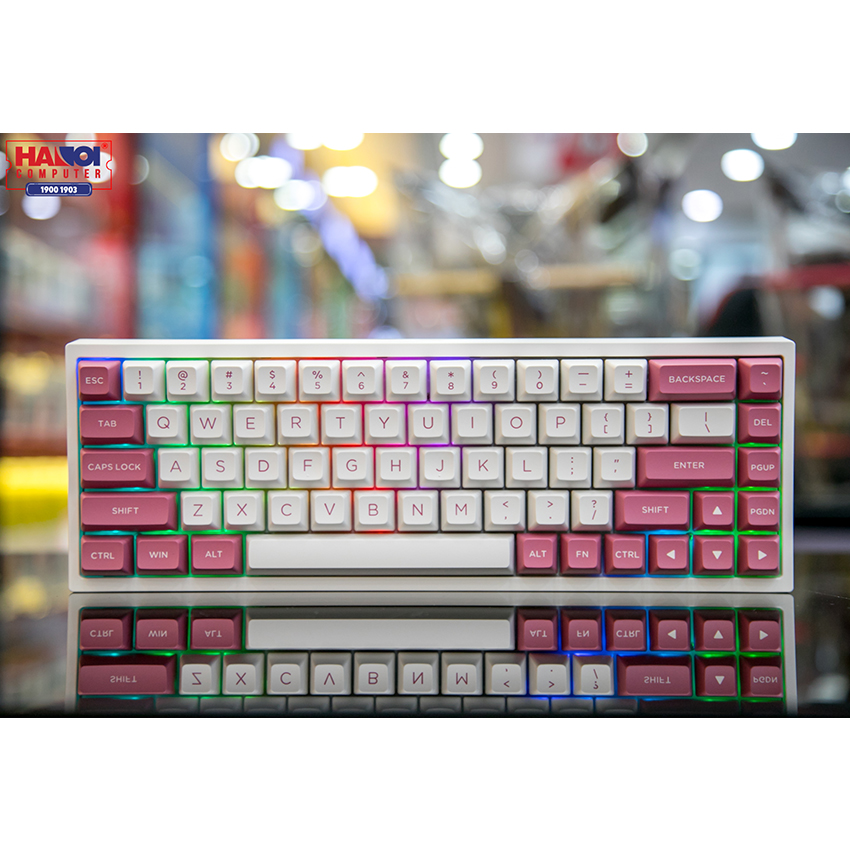 Bàn phím cơ FLEsport FL680 SAM Peach Brown sw (Gateron Cap) - Hình 6