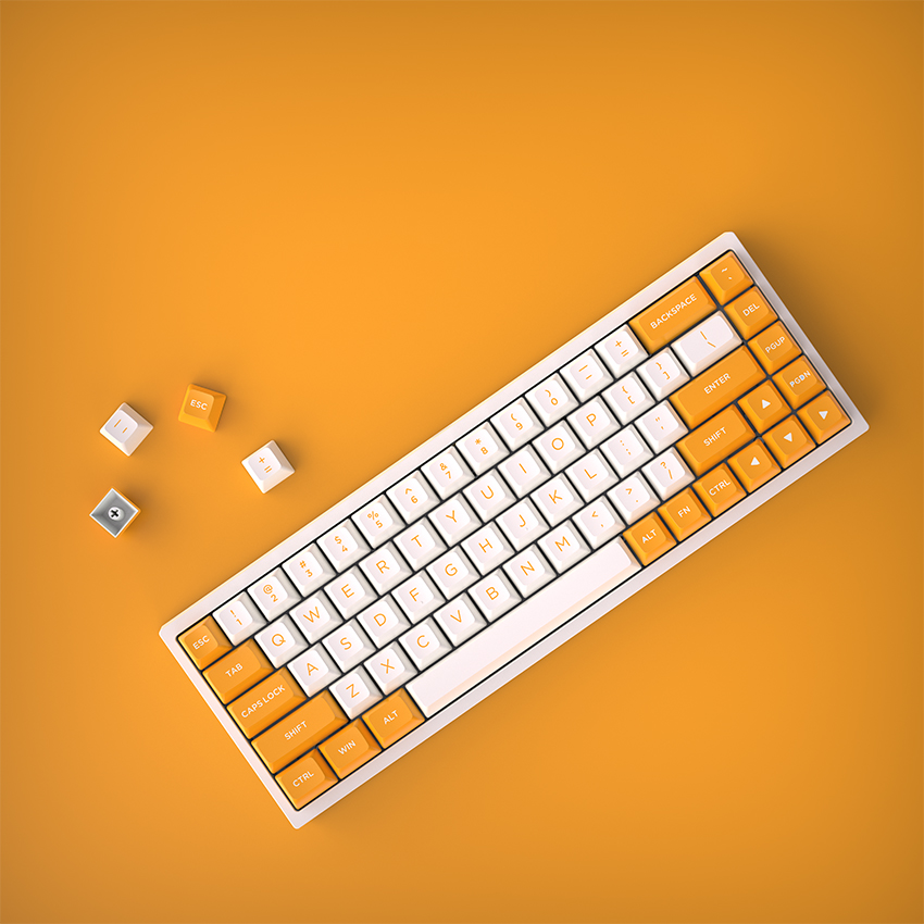 Bàn phím cơ FLEsport FL680 SAM Banana Brown sw (Gateron Cap) - Hình 4