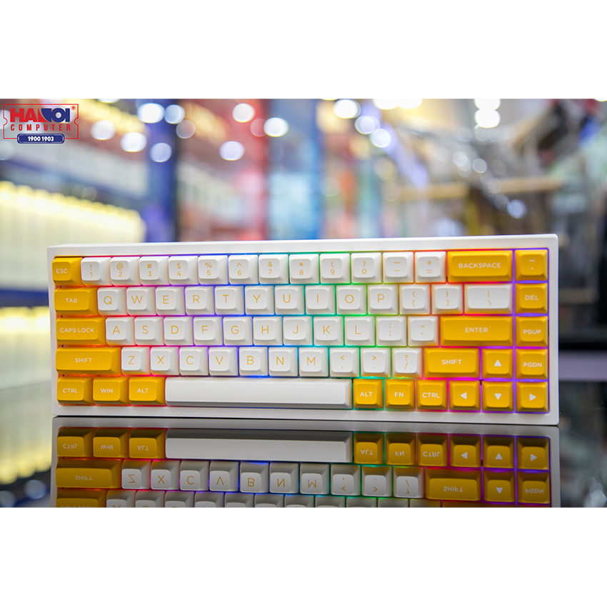 Bàn phím cơ FLEsport FL680 SAM Banana Brown sw (Gateron Cap) - Hình 7