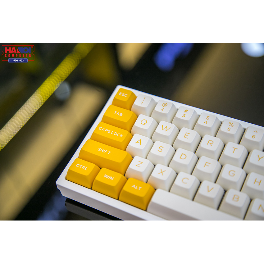 Bàn phím cơ FLEsport FL680 SAM Banana Brown sw (Gateron Cap) - Hình 8