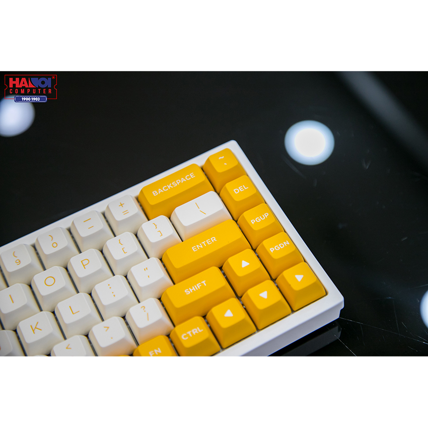 Bàn phím cơ FLEsport FL680 SAM Banana Brown sw (Gateron Cap) - Hình 9