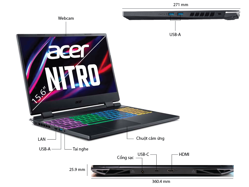 Acer Nitro 5 Tiger là một trong những mẫu laptop chơi game phổ biến nhất trên thị trường bởi vì hiệu suất và khả năng vận hành tuyệt vời của nó. Nhấn vào đây để xem hình ảnh liên quan đến sản phẩm này và khám phá lý do tại sao nó được đánh giá cao.