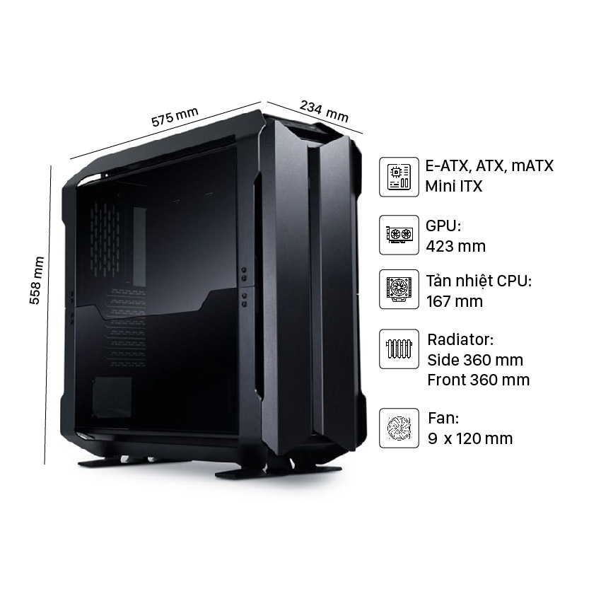 Vỏ Case LIAN-LI Odyssey X Black ( Full Tower/Màu Đen) - Hình 2