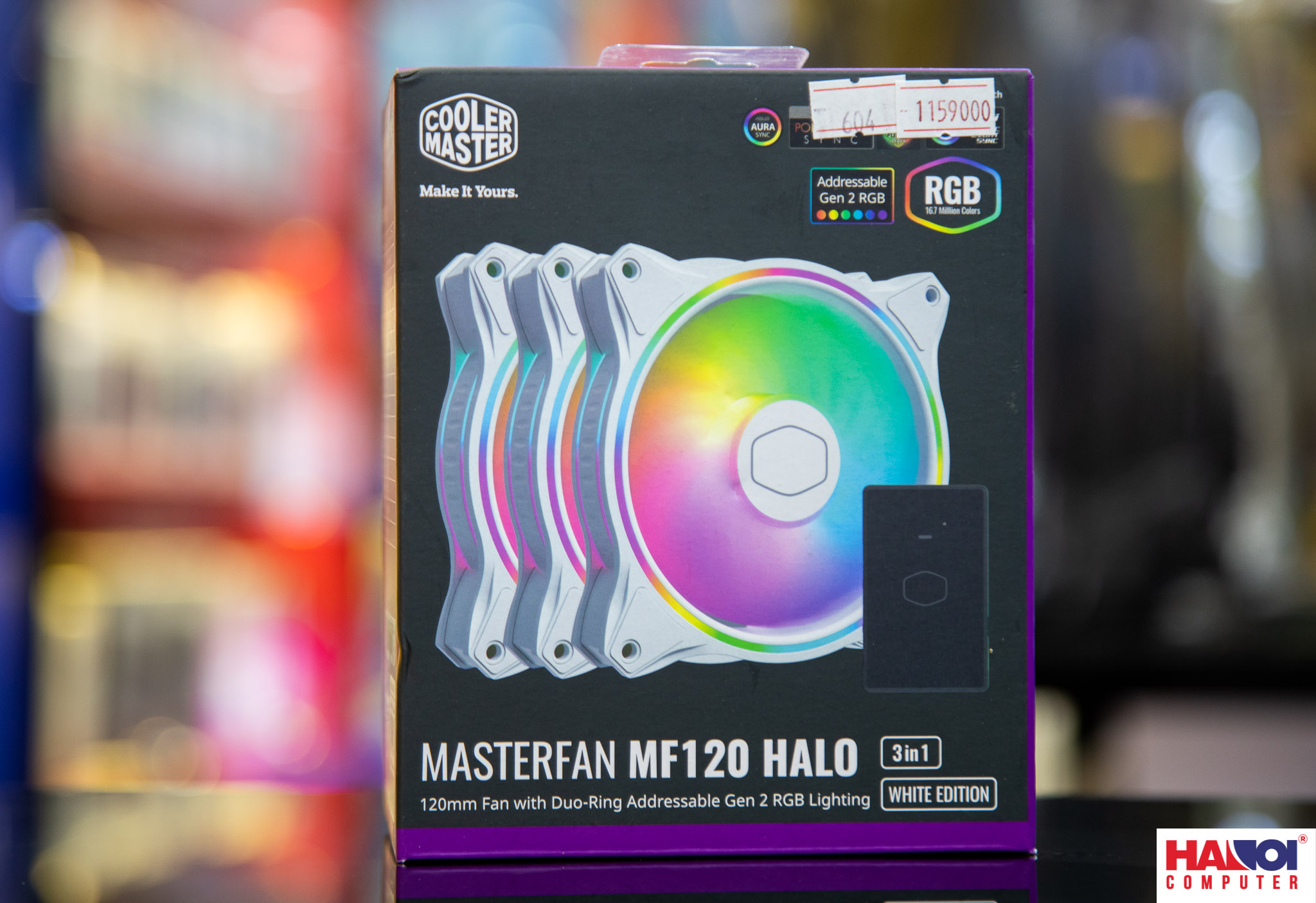 Fan Case CoolerMaster MasterFan MF120 Halo 3in1 White Edition