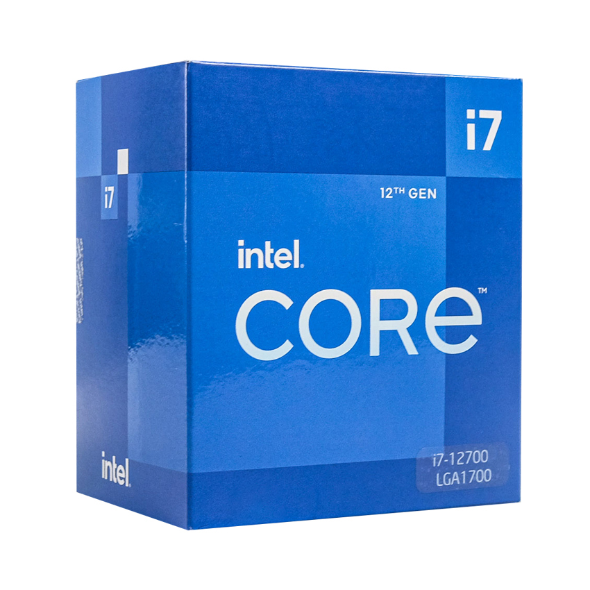 CPU Intel Core i7-12700 (3.6GHz turbo up to 4.9Ghz, 12 nhân 20 luồng, 25MB Cache, 65W) - Socket Intel LGA 1700)