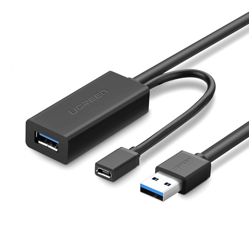 Cáp USB 3.0 nối dài 10m hỗ trợ nguồn Micro USB Ugreen 20827