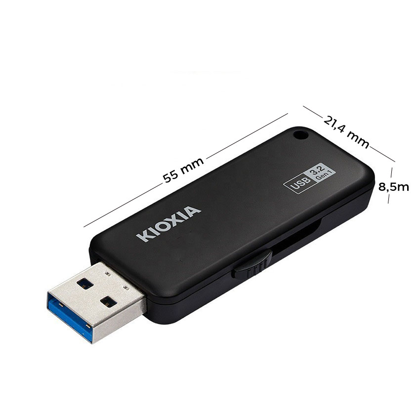 USB Kioxia 128GB U365 USB 3.2 Gen 1 - Màu đen - Hình 3