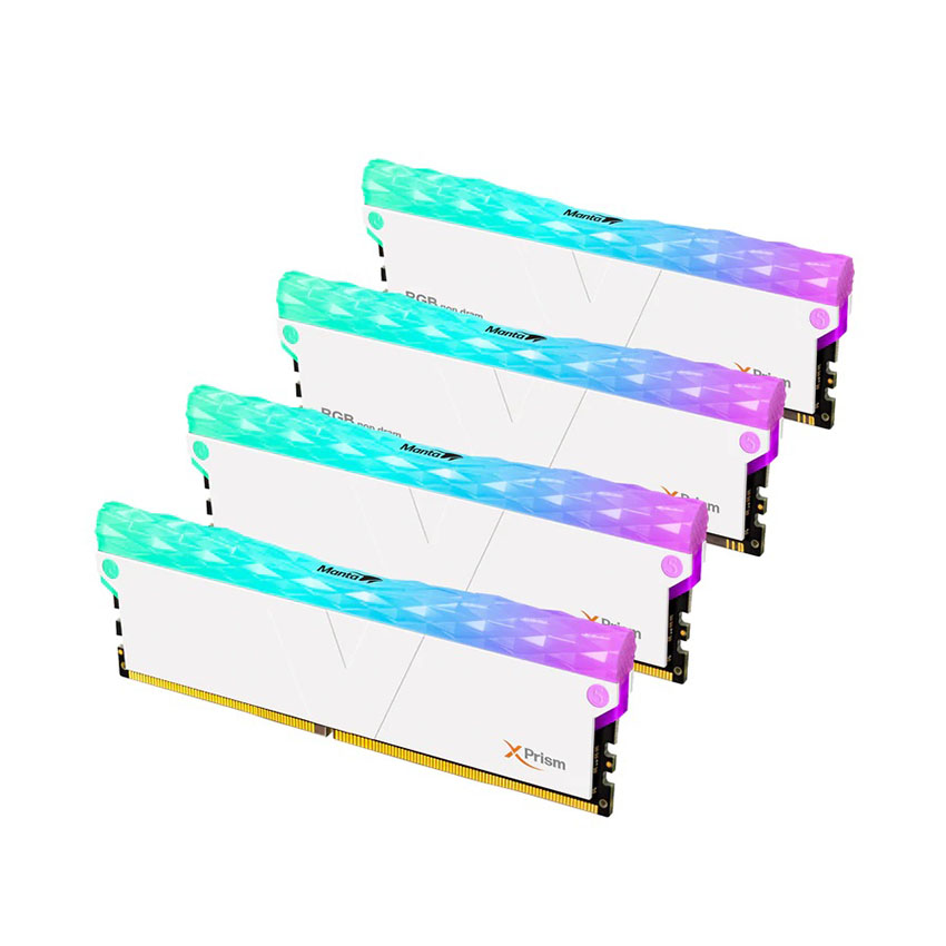 Ram Desktop V-color Manta (SCC Kit 2+2) XPrism RGB White (TMXPL1660836WW-DW) 32GB (2x16GB) DDR5 6000Mhz 