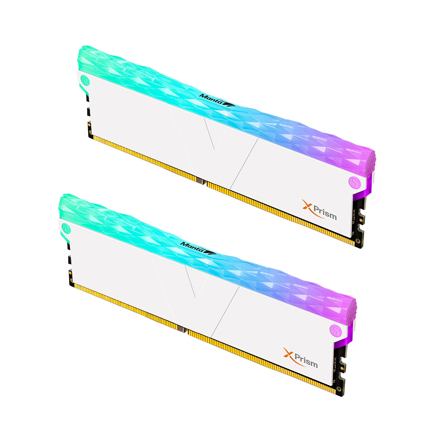 Ram Desktop V-color Manta XPrism RGB White (TMXPL1662836WWK) 32GB (2x16GB) DDR5 6200Mhz