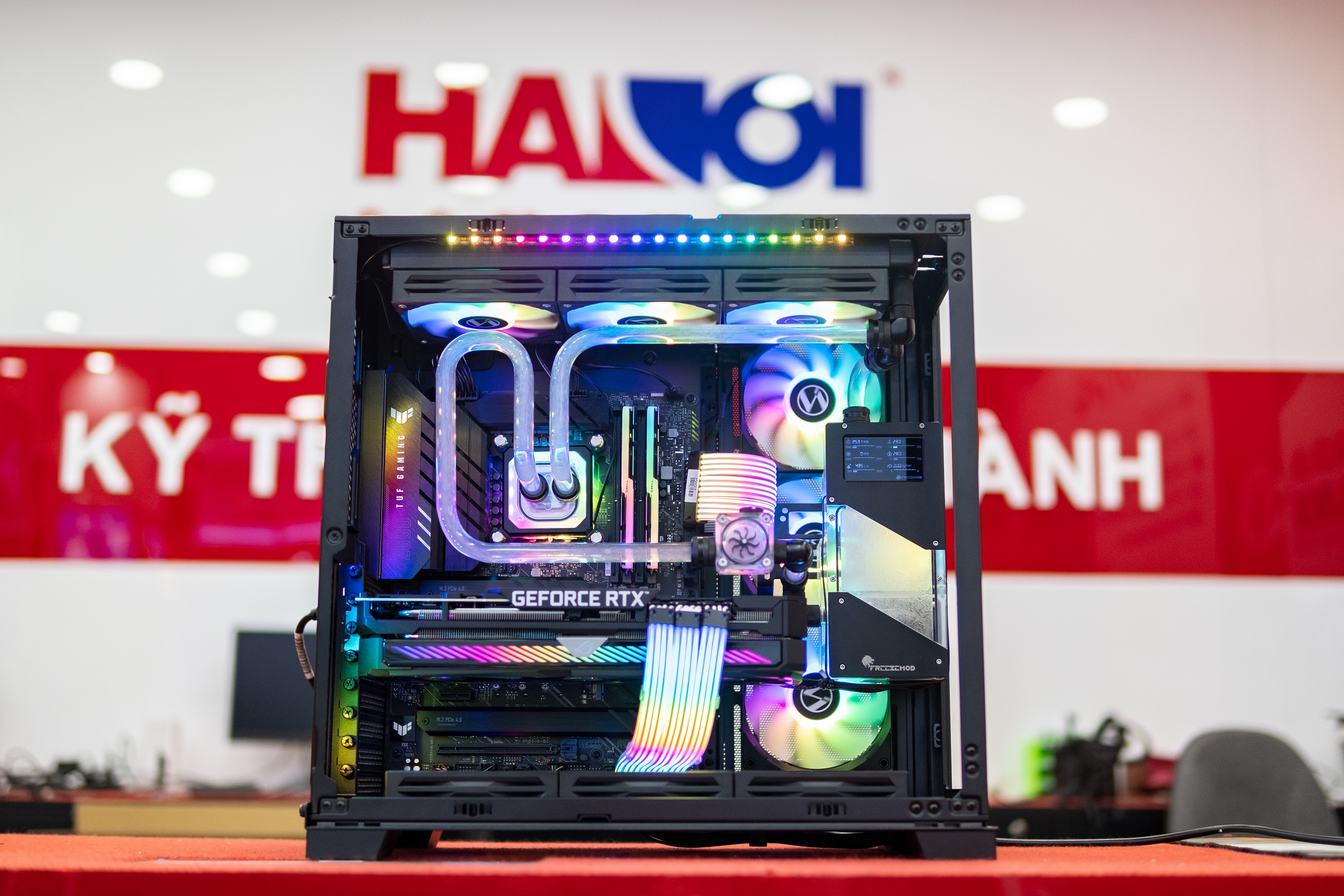 Tản nhiệt nước Custom Freezemod Rainbow RGB P3 V3 Kit Black Special Edition ( AMD AM4 - Intel LGA 115X / 1200 / 1700 / 20XX - không kèm quạt)