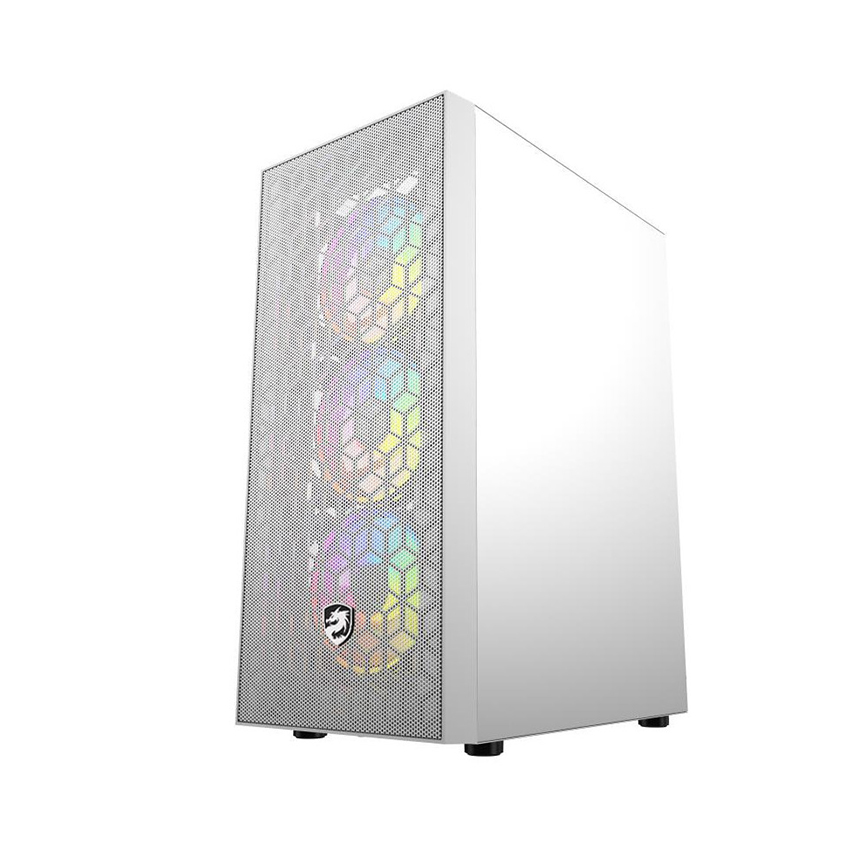 Vỏ Case Vitra PHANTOM A8 RGB White  (Mid Tower/Màu Trắng/Kèm sẵn 3 Fan RGB)