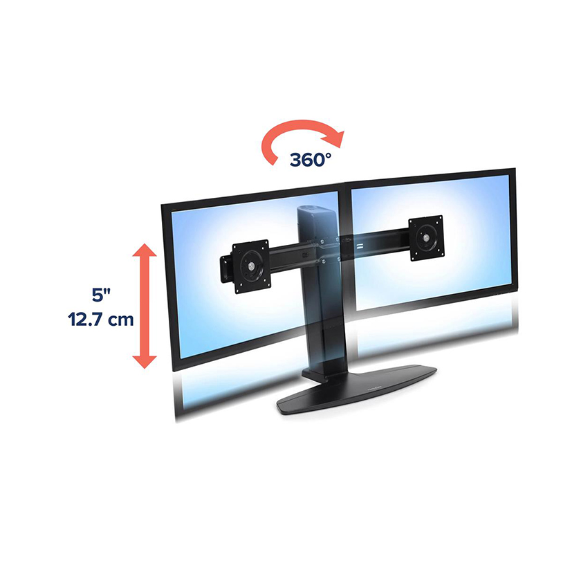 Giá treo 2  màn hình bằng thép và Plastic Ergotron Neo-Flex Dual LCD Lift Stand