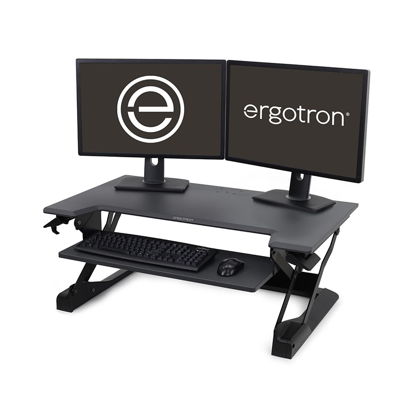 Giá đỡ màn hình bằng MDF và thép Ergotron Stand, WorkFit-TL, Ergotron Black