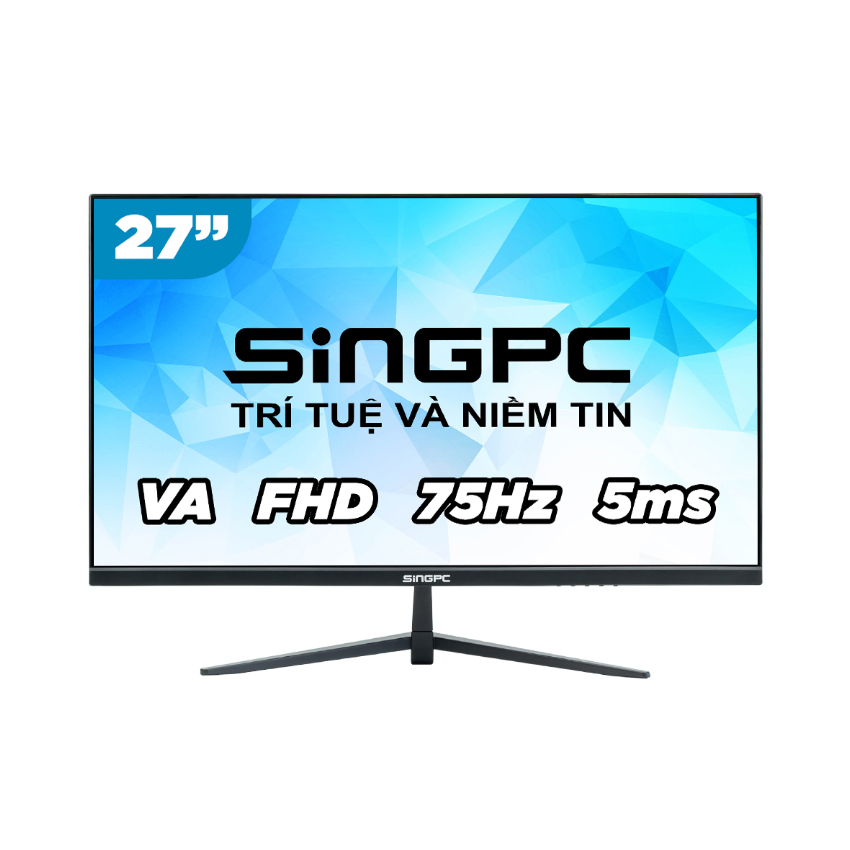Màn hình SingPC SGP270 VA (27 inch/FHD/VA/75Hz/5ms/250 nits/HDMI+VGA+Audio/Loa)