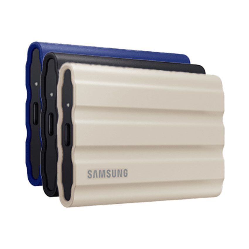 Ổ cứng gắn ngoài SSD Samsung T7 Portable Shield 1TB 2.5 inch USB 3.2 Xanh (Đọc 1050MB/s - Ghi 1000MB/s)-(MU-PE1T0R/WW)