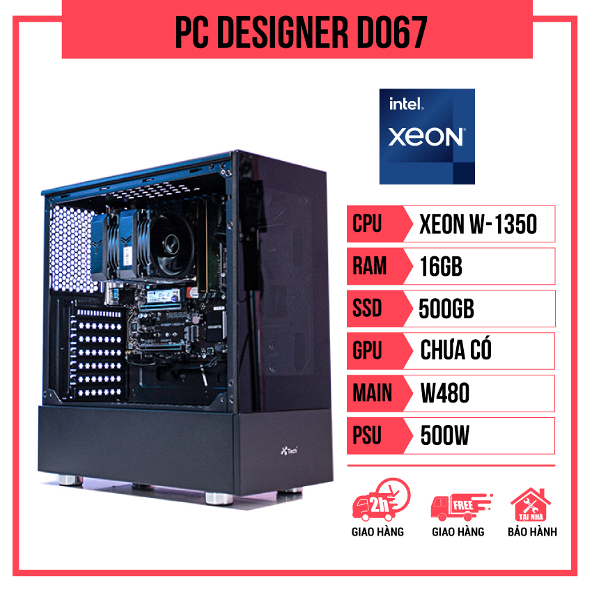PC HACOM Designer D067 (W-1350/W480/16GB RAM/500GB SSD/500W)