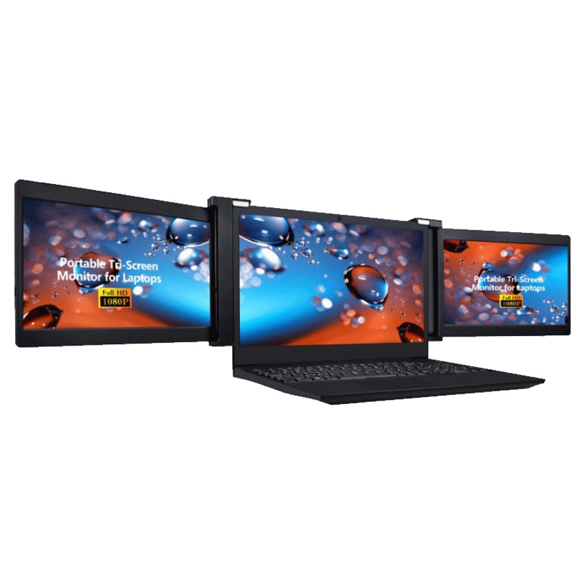 Bộ 02 màn hình mở rộng cho laptop 15 inch E-Tech S15 - Full HD - Màu đen