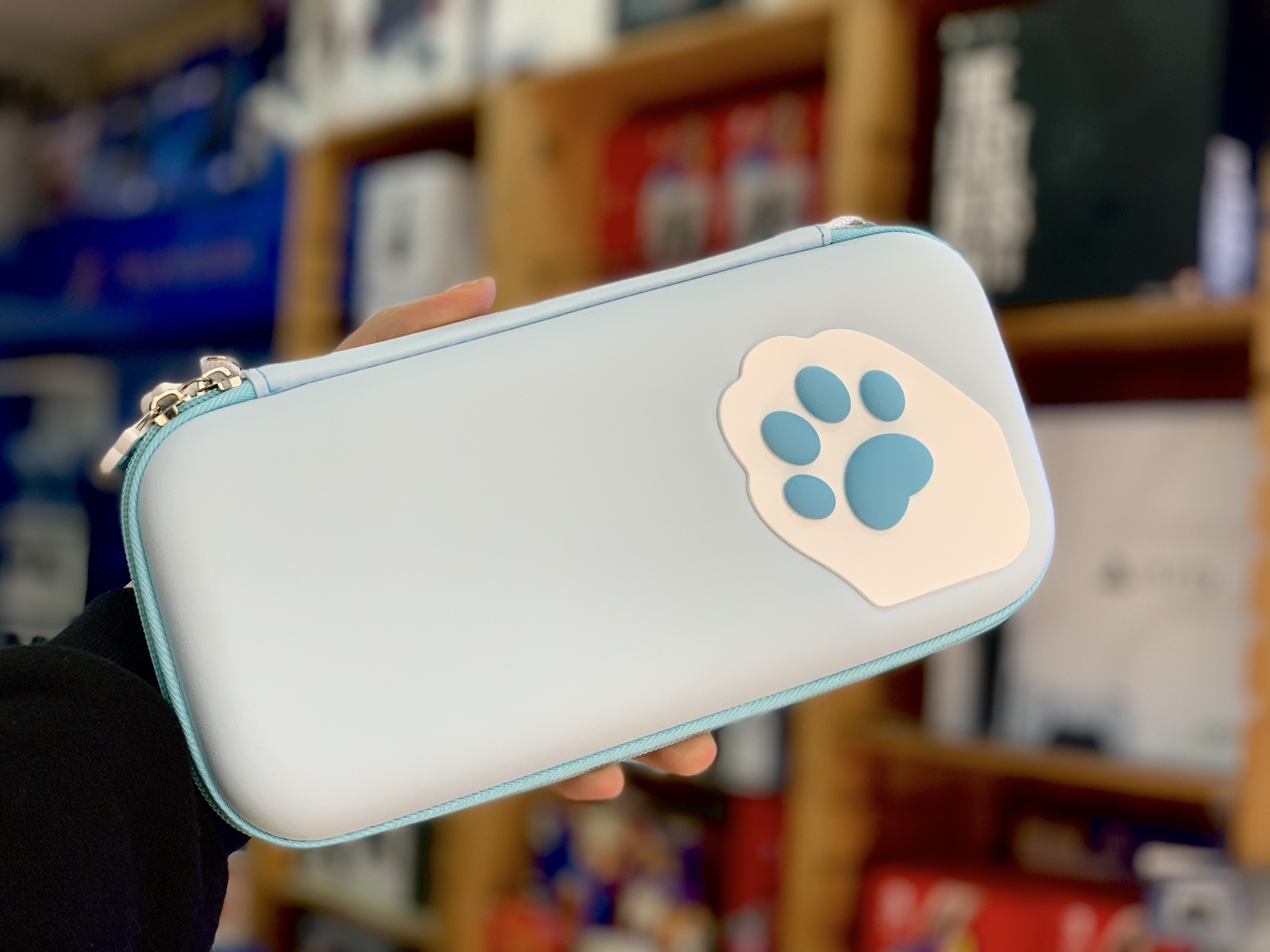 Bao đựng máy Nintendo Switch Hình Chân Mèo Dễ Thương Màu Xanh Da Trời - Hình 1