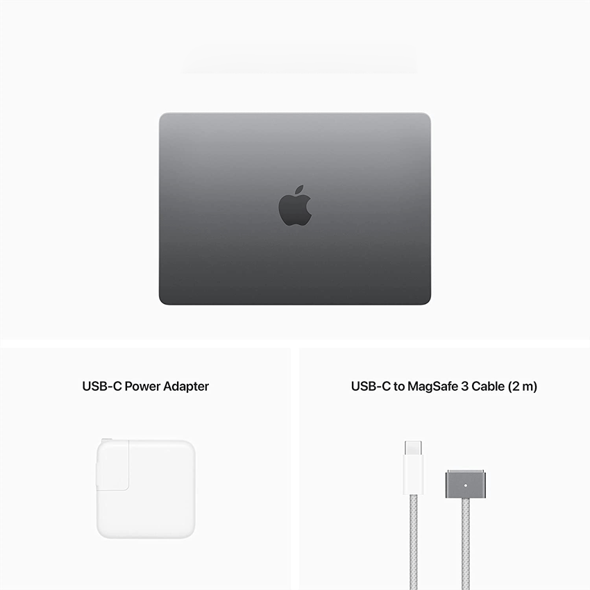 Laptop Apple Macbook Air (Z15S00092) (Apple M2/8C CPU/8C GPU/16GB RAM/256GB SSD/13.6/Mac OS/Xám) (2022)