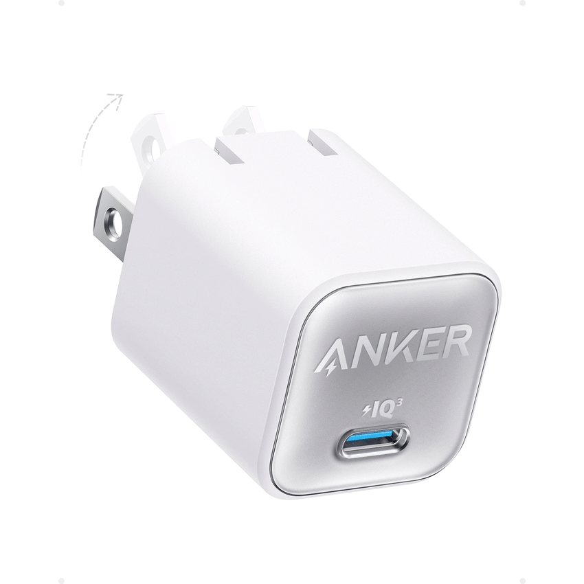 Củ sạc nhanh Anker 511 Nano 3 A2147 - PD 30W - 01 cổng Type C - Màu trắng