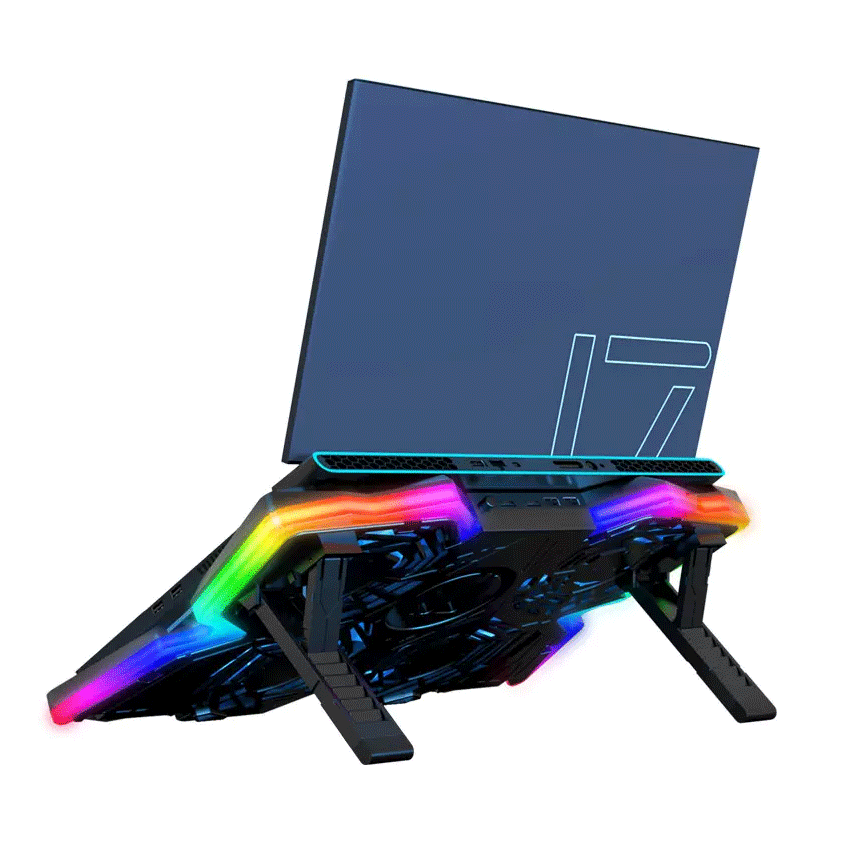Đế tản nhiệt Laptop Coolcold K25 PRO 4 quạt màu xanh LED RGB