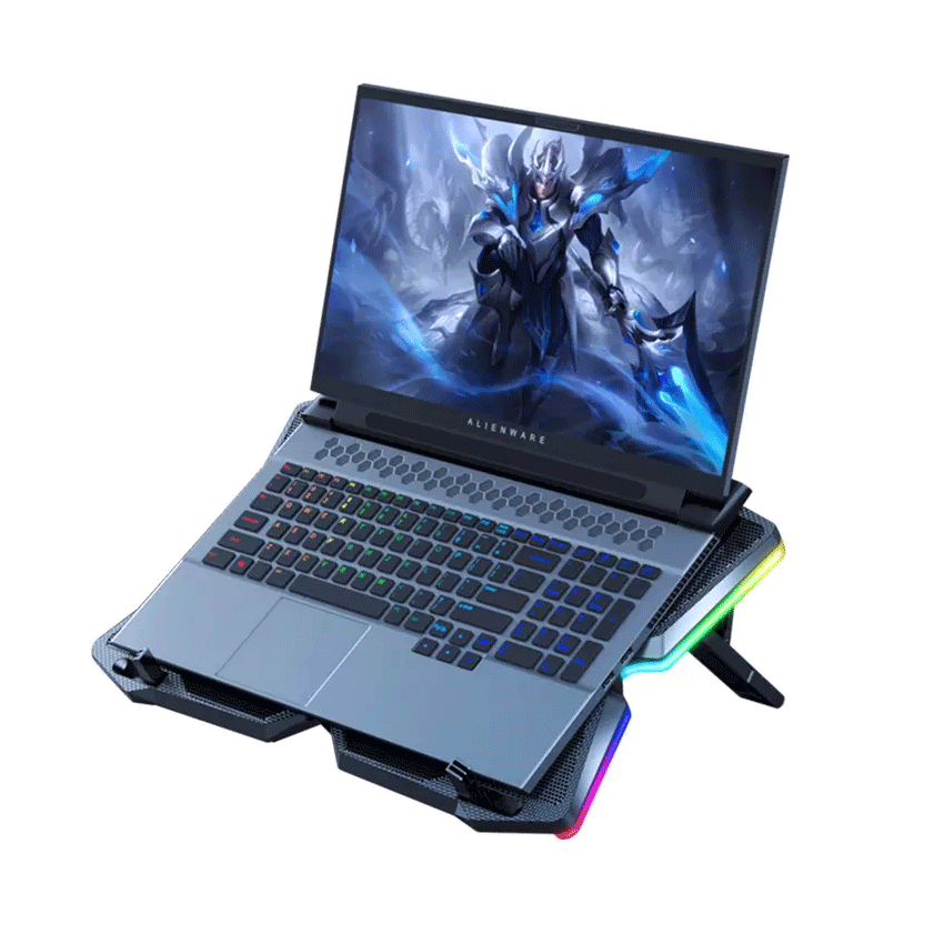 Đế tản nhiệt Laptop Coolcold K25 PRO 4 quạt màu xanh LED RGB