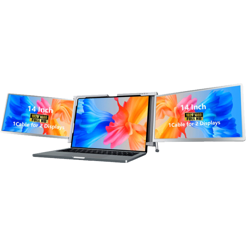 Bộ 02 màn hình 14 inch mở rộng cho laptop E-Tech S400 - Full HD