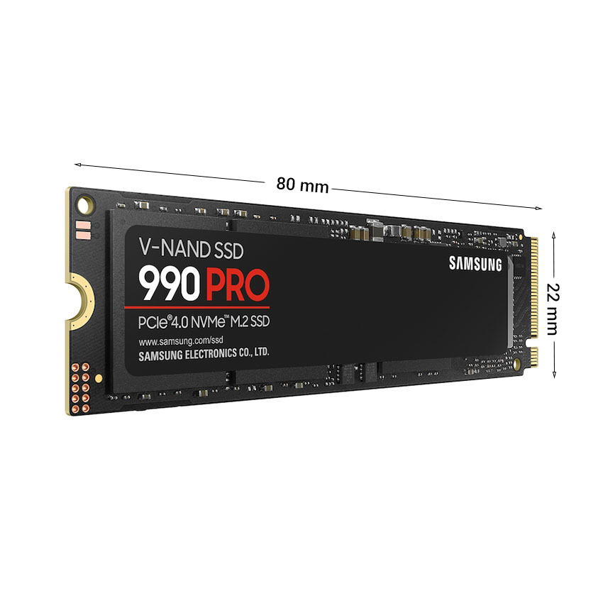 Ổ cứng SSD Samsung 990 PRO 2TB PCIe NVMe 4.0x4 (Đọc 7450MB/s - Ghi 6900MB/s) - (MZ-V9P2T0BW) 