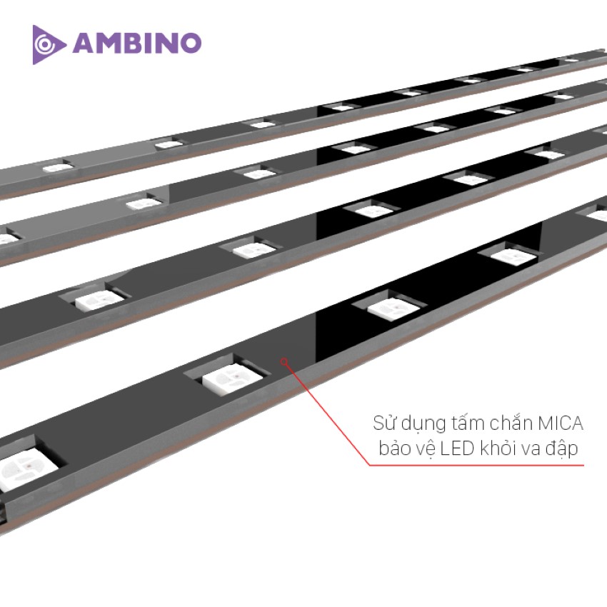 Bộ đèn LED dán cạnh bàn Ambino Edge - Dài 1.2 mét - Điều khiển qua ứng dụng Adrilight