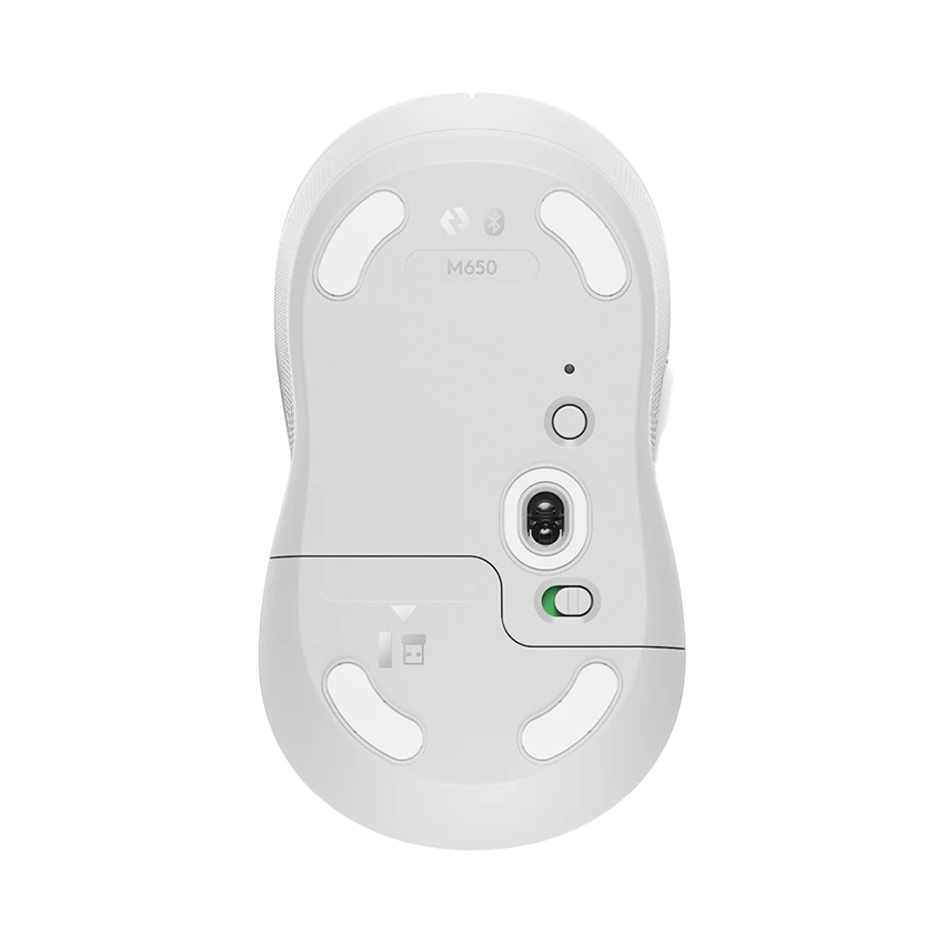 Chuột không dây Logitech M650L Signature màu trắng (Wireless/Bluetooth)
