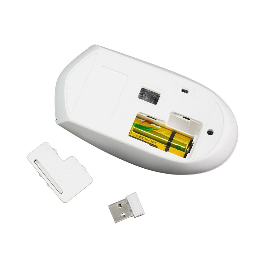 Chuột game không dây Edra EM6102W trắng (USB)