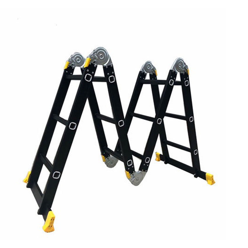 Thang nhôm gấp chữ M chân ngang NiNDA ND-404B - Hình 1