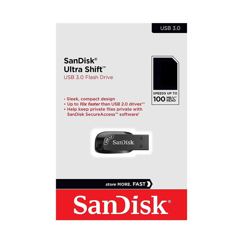 USB SanDisk 128GB USB 3.0 Ultra Shift SDCZ410-128G-G46 Màu Đen