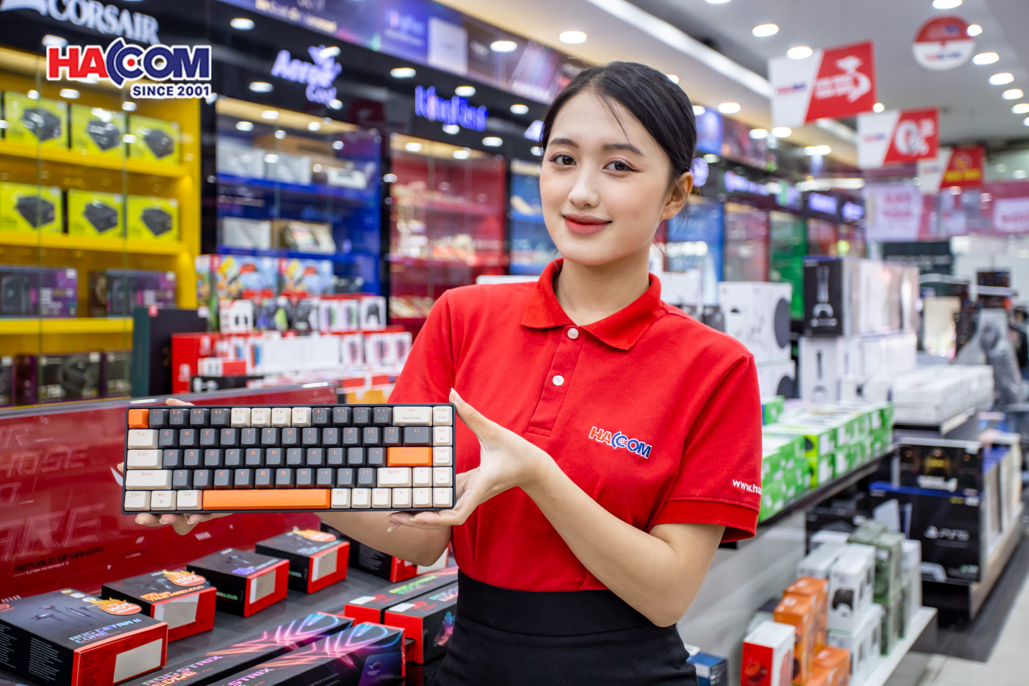 Bàn phím cơ gaming không dây Edra EK368L Beta Brown switch (Bluetooth/2.4G) - Hình 4