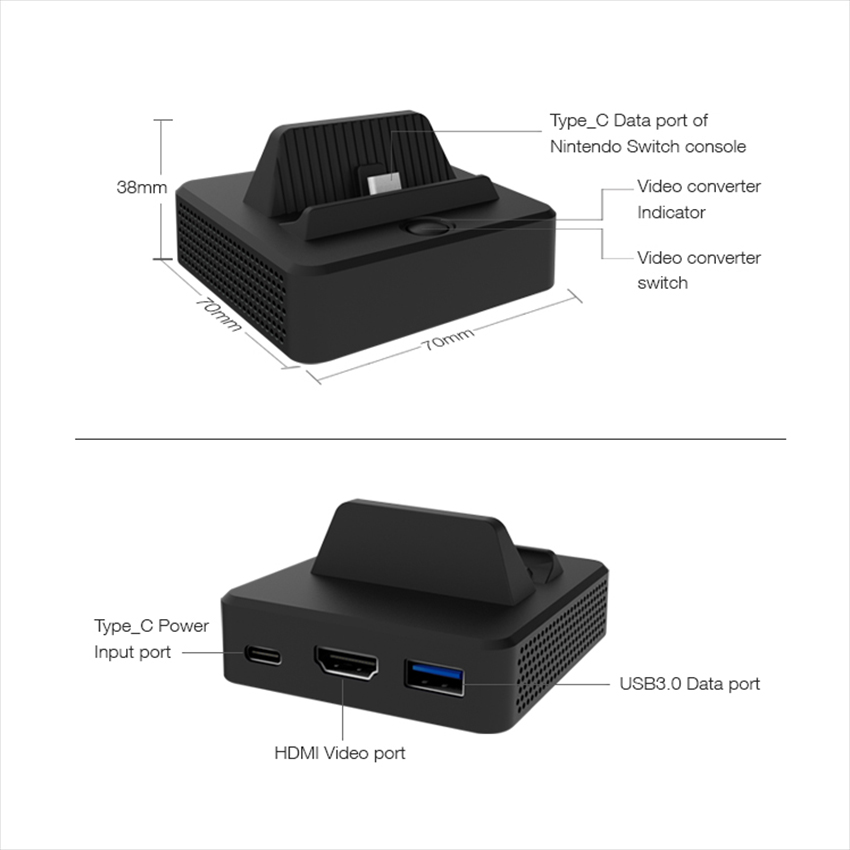 Dock chuyển tín hiệu HDMI cho Nintendo Switch - Dobe TNS 1828