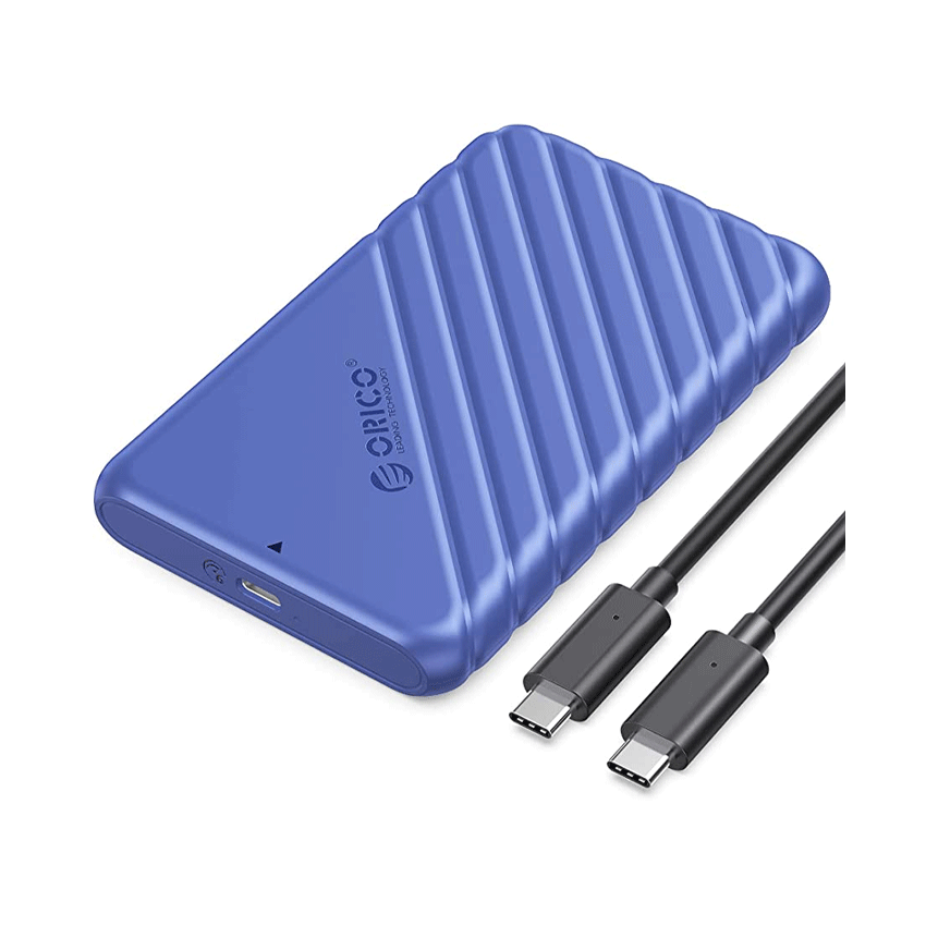 Hộp box đựng ổ cứng 2,5 inch USB-C ORICO 25PW1C-C3-BL-EP màu xanh