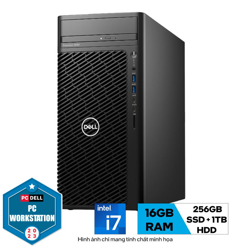 Workstation Dell Precision 3660 Tower (i7-12700/16GB RAM/256GB SSD/1TB/DVDRW/K+M/300W PSU/Ubuntu) (71010147)