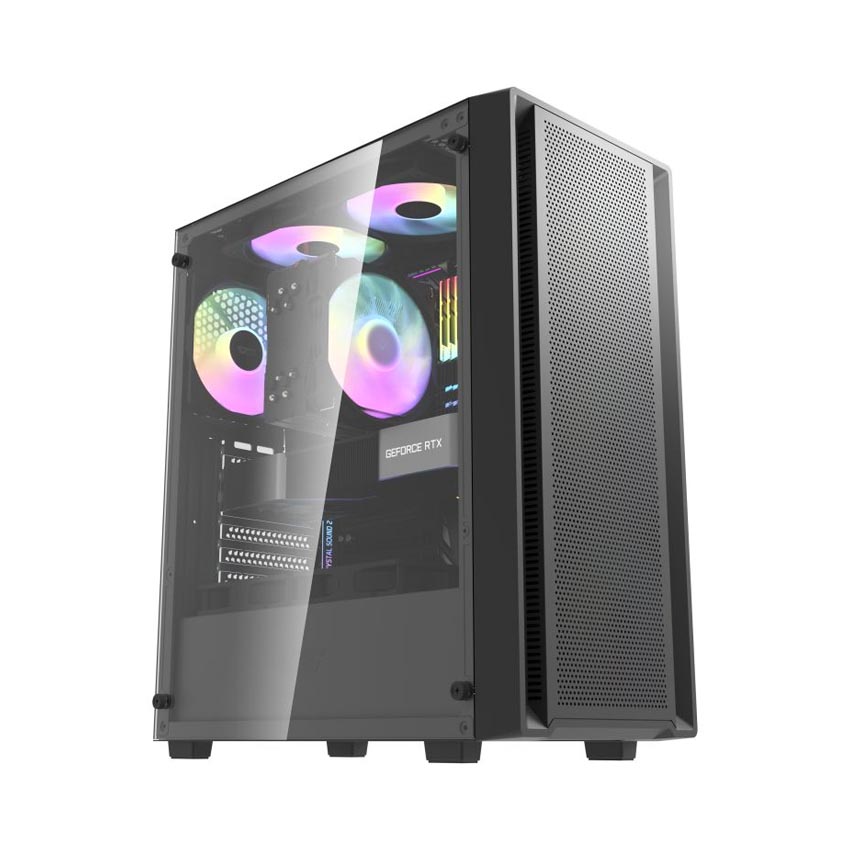 Vỏ Case Darkflash DK353 Black  (Mid Tower/Màu Đen/ 3 Fan LED) - Hình 1