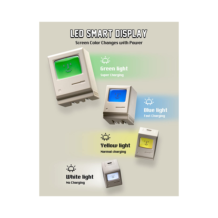 Củ sạc nhanh SHARGE Retro - S035 - PD 35W - 01 cổng Type C - Hình dạng máy Apple Macintosh cổ điển - Hình 3