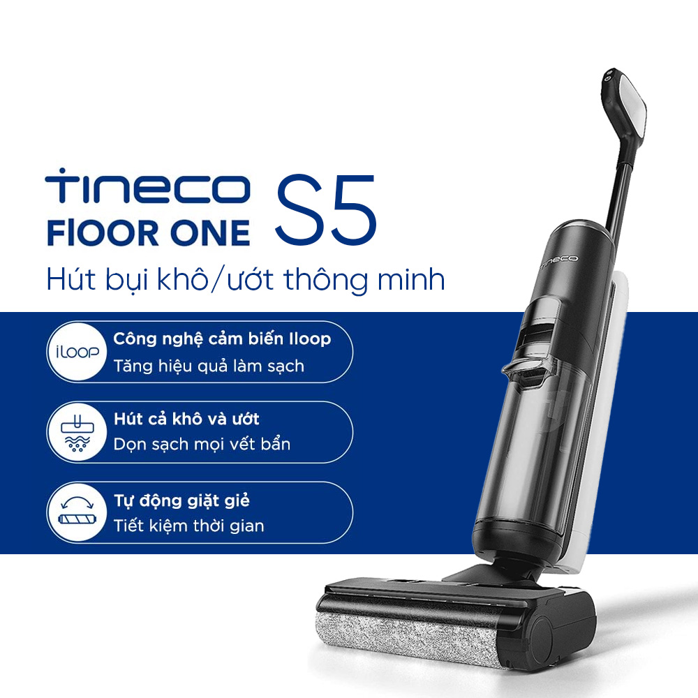 Máy hút bụi lau sàn khô ướt tự giặt giẻ Tineco FLOOR ONE S5 PRO 2 – Bản  quốc tế