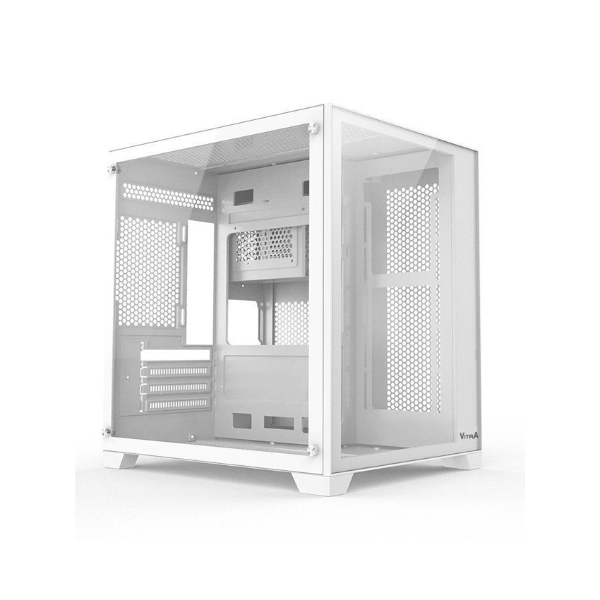 Vỏ Case VITRA CRYSTAL S1 LITE White ( MATX/Màu trắng/Rad 240) - Hình 4