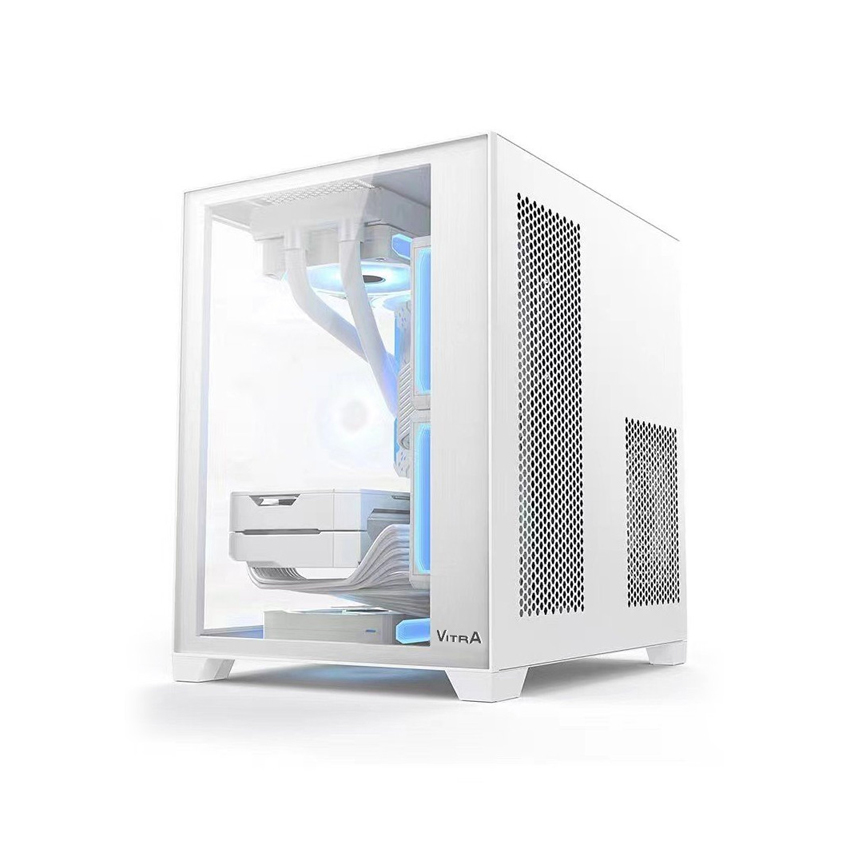 Vỏ Case VITRA CRYSTAL S1 LITE White ( MATX/Màu trắng/Rad 240) - Hình 2
