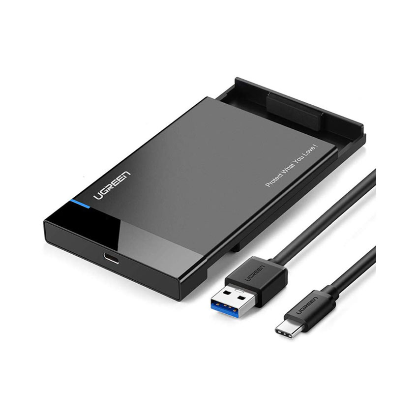 Hộp đựng ổ cứng 2,5inch SATA USB Type C Hỗ trợ 6TB Ugreen 50743