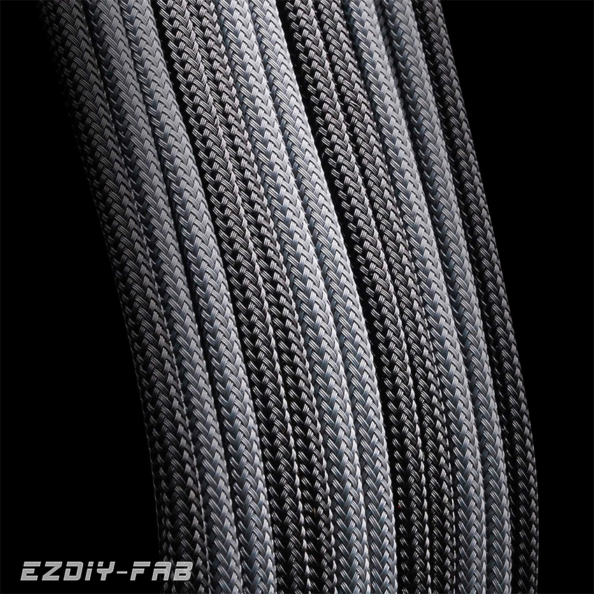 Bộ dây nguồn nối dài cho máy tính EZDIY 16AWG PSU Cable Extension 6 Cables - Black/Grey